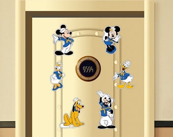 Captain Mickey Clubhouse Friends Disney Inspired Disney Cruise Suite Door Magnets/ Captain Mickey and Friends Door Magnet/ Cruise Magnet/