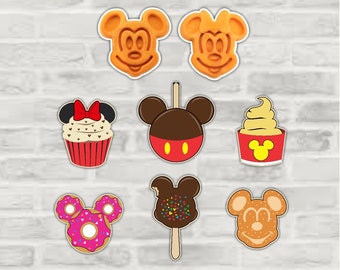 Candy and treats Disney Cruise Inspired Suite Door Magnets/Disney Cupcake, Waffles,Icecream Door Magnet/Disney Cruise Magnet/Mickey Magnet