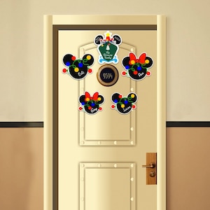 Christmas Lights Disney Inspired Disney Cruise Suite Door Magnets/ Mickey with Christmas lights Cruise Door Magnet/Disney Cruise Magnet/ DCL
