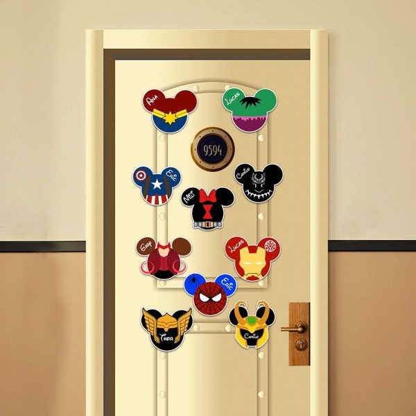 Superhero Disney Inspired Disney Cruise Suite Door Magnets/ Marvel Superhero Door Magnet/ Cruise Magnet/ Disney Cruise Decor/ Sailor Magnet