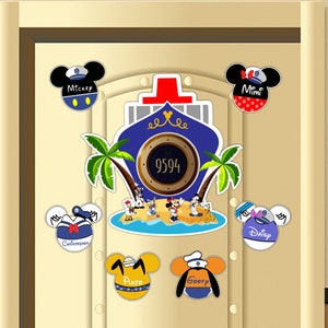 Clubhouse Friends Disney Inspired Disney Cruise Suite Door Magnets/ Captain Mickey and Friends Door Magnet/ Cruise Magnet/