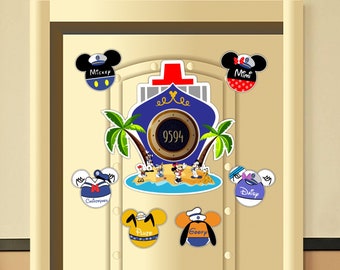 Clubhouse Friends Disney Inspired Disney Cruise Suite Door Magnets/ Captain Mickey and Friends Door Magnet/ Cruise Magnet/