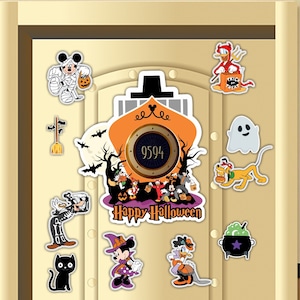 ハロウィーン ディズニー風 ディズニー クルーズ スイート ドア マグネット / ハロウィーン ドア マグネット / クルーズ マグネット / ディズニー クルーズ デコレーション / ディズニー クルーズ マグネット