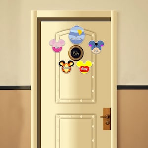 Ímãs de porta do Winnie the Pooh Disney inspirados na Disney Cruise Suite/Ímã de porta do Winnie the Pooh/Ímã de cruzeiro/Decoração de cruzeiro da Disney/