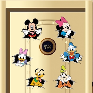 Mickey und Crew sprengen die Tür der Disney Cruise Suite Türmagnete/ Fabulous 5 Disney Türmagnet/ Kreuzfahrtmagnet/Disney Cruise Dekor/