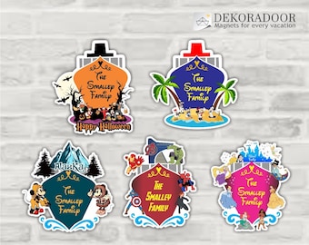 Nombre del barco familiar Mickey y amigos Disney inspirado Disney Cruise Stateroom Door Magnet/Mickey Magnet/DCL Magnet/