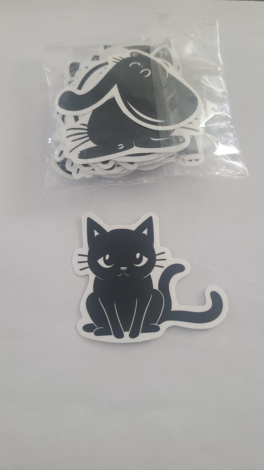 Black Cat Vinyl Sticker Set - Etsy