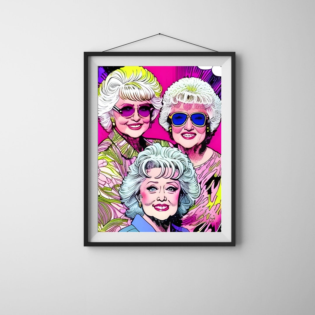 The Golden Girls Posterthe Golden Girls Artthe Golden Girls Etsy