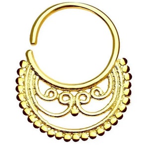 Filigree Septum Ring 16GA