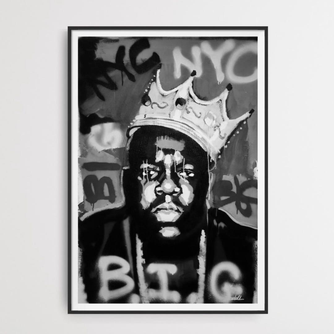 Biggie Poster Rapper Biggie Smalls Poster, Hip Hop Poster, Biggie Smalls Print, Boys Bedroom ...