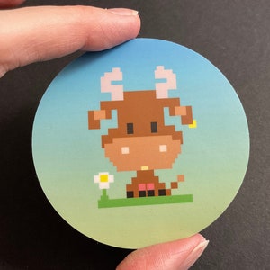 Cute Cow Matte Stickers • Ready to ship