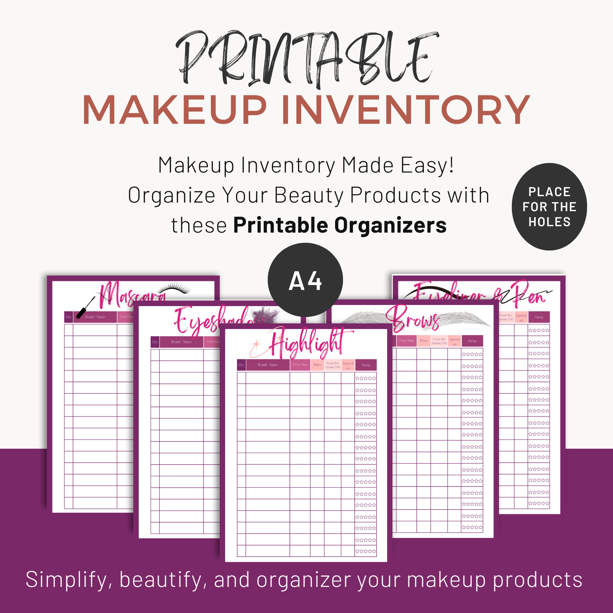 Makeup Inventory Management, Makeup Artist, Makeup Planner, Makeup ...