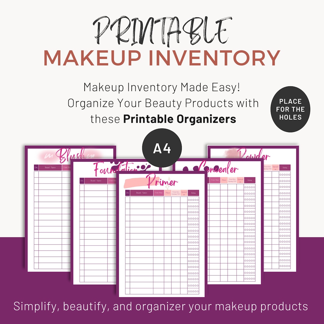 Makeup Inventory Management, Makeup Artist, Makeup Planner, Makeup Collection Organizer