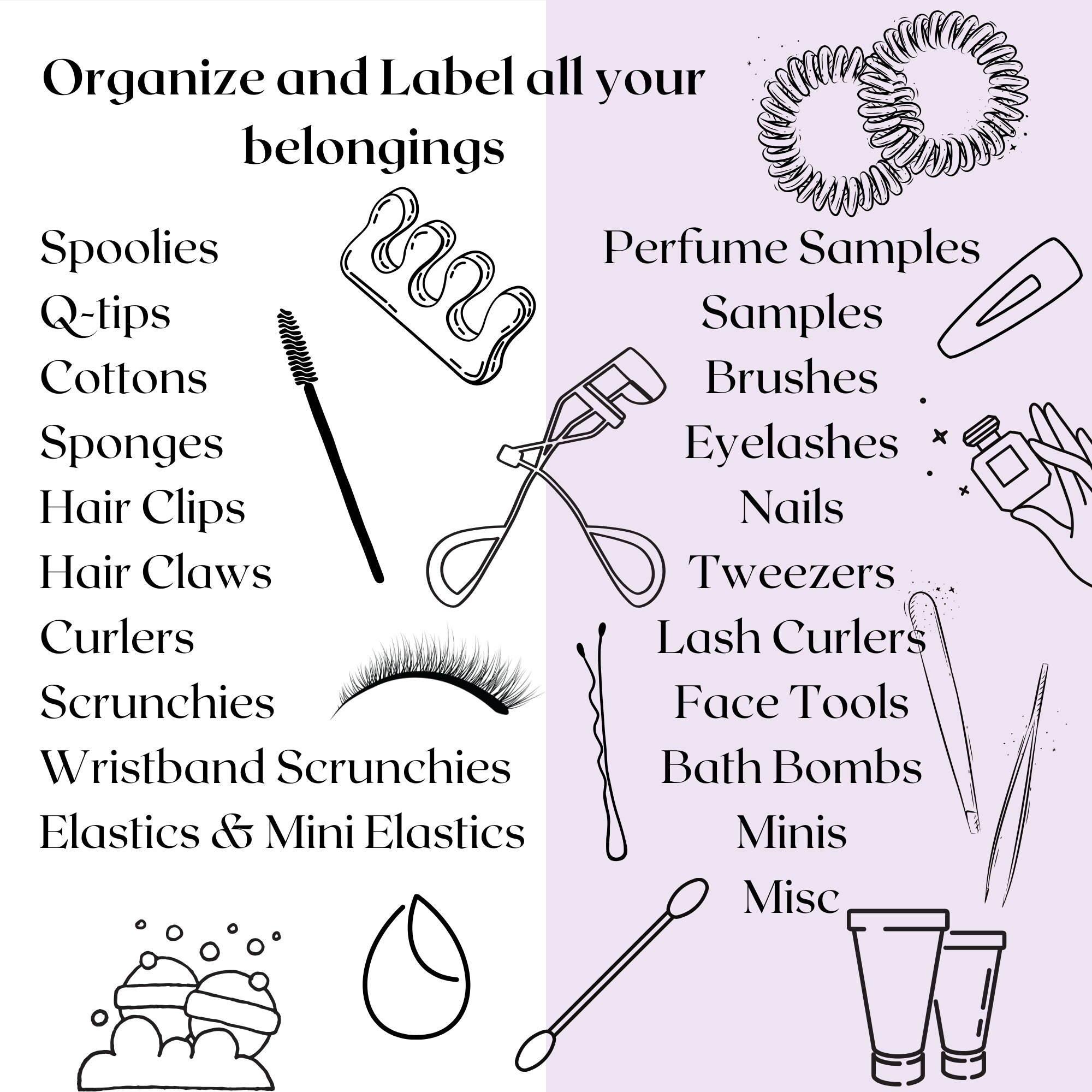 Printable Bathroom Labels Organization Stickers Template Labels for Bathroom Products Minimalist ...