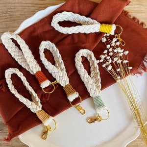 Macramé Wristlet | Boho Keychains | Macrame Keychains | Boho Macrame Keychain | Handmade keychain