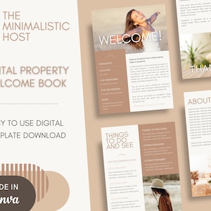 Airbnb Welcome Book | Airbnb Template | Vacation Home Book | Rental Home Template | Airbnb Welcome Guide | Modern Guest Book