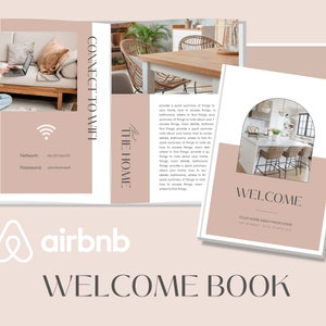 Airbnb Welcome Book Template | House Host Manual Guidebook Template | Simple Modern Canva Template | Vacation Rental Template