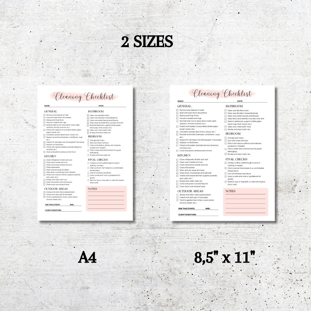 Airbnb Cleaning Checklist Template Cleaning Planner Etsy Airbnb Cleaning Checklist Template Cleaning Planner Etsy