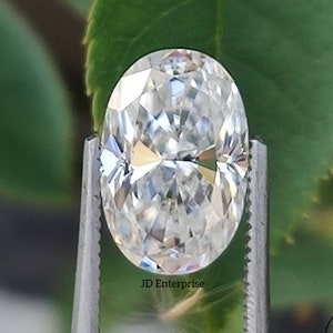 3.00CT Crushed Ice Oval Cut Colorless Loose Moissanite, 11.50X7.50MM Customized Jewelry with Handmade Moissanite, Oval Loose Solitaire
