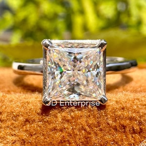 1,25 CT Princess Cut Moissanite-verlovingsring, Solitaire-trouwring, Princess Cut Moissanite-ring, ring jubileumcadeau, ring voor vrouwen