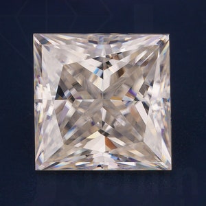 8.00MM 3.00CT Skinny Off-White Princess Cut Loose Moissanite / Loose Moissanite / Skinny Princess For Ring