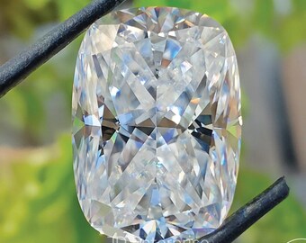 Stunning 7.26 CT Colorless Elongated Cushion Cut Handcrafted Moissanite for Engagement Ring/Wedding Ring or Jewelry Making, Loose Moissanite