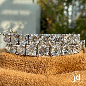4.50 MM Round Moissanite Tennis Bracelet, Gold Engagement Bracelet, Box Lock, Bridal Set Bracelet, Anniversary Gift Bracelet for Women
