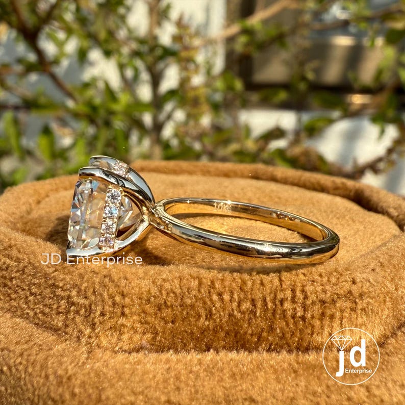 10k Gold Ring, 14k Gold Ring, 18k Gold Ring, Silver Moissanite Ring, White Gold Ring, Yellow Gold Ring, Rose Gold Ring,