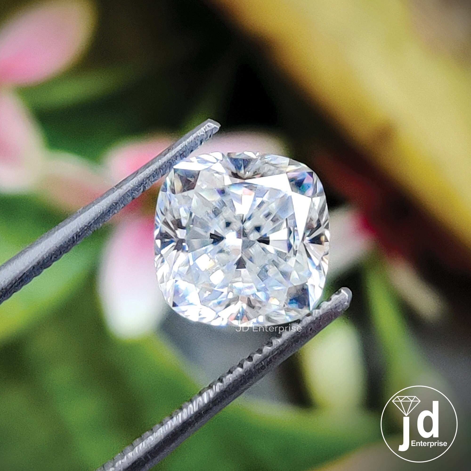 3.00CT Cushion Cut Colorless Loose Moissanite / Customized Jewelry with Handmade Moissanite / Cushion Loose Solitaire