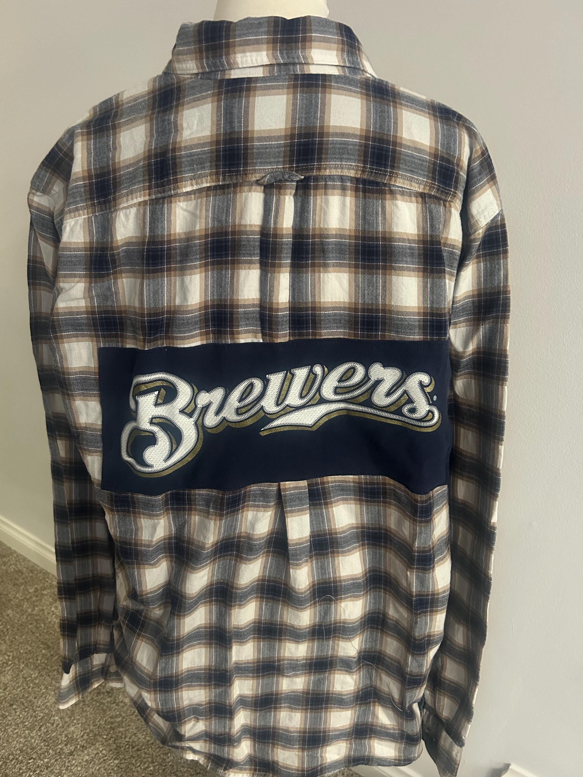 Brewers Flannel Shirt - Etsy Brewers Flannel Shirt - Etsy