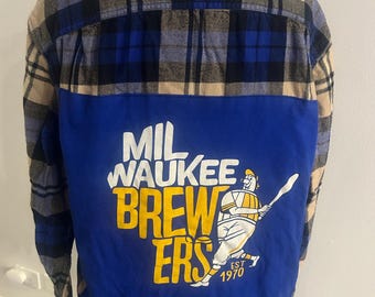 Milwaukee Brewers Baseball Flannel, Roll out the barrel: Size Medium