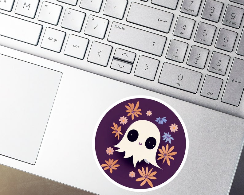 STICKER: Halloween Ghost sticker, 3 vinyl. Cute Ghost 画像 2