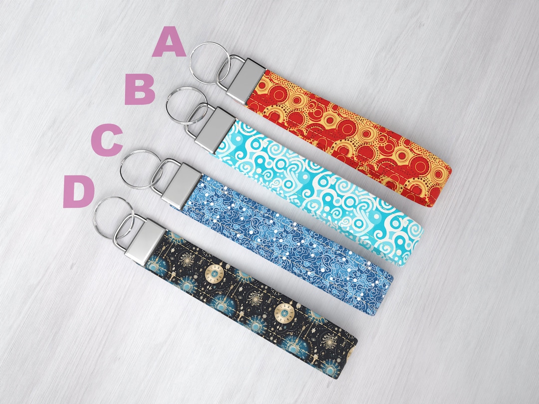 Fabric Wristlet Keychains Exquisite Christmas Pattern Etsy