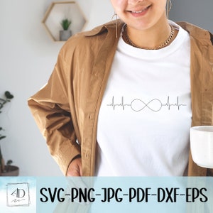 Heartbeat Infinity EKG SVG: Nurse Doctor Lifeline Clipart (Digital Files)