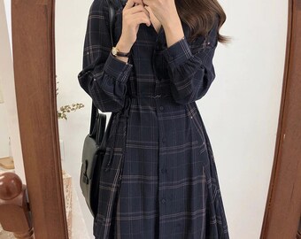 Plaid Shirt Dress - Etsy