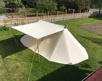 Geteld Tent 3 x 7,5 m with baldachin - cotton