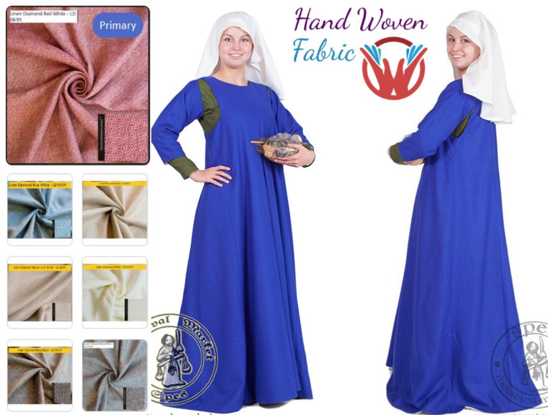 Hand Woven Linen Lady's Surcoat Type 1 Century XIII Made Etsy