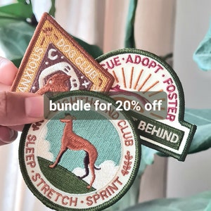 Anxious Dog Club Aufnäher, Space bestickter Aufnäher, Applikations-Bügelbild, Pfadfinder, Geschenk für Hundeliebhaber, Rescue Adopt Foster Badge Bild 8