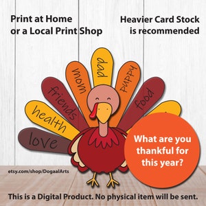 Printable Build a Turkey Kid&#39;s Craft | Thanksgiving Craft | Thanksgiving Printable | Thanksgiving Family Activity | Printable