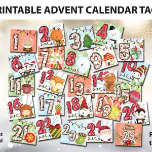 Printable Advent Calendar for Kids | Instant Download | Christmas ...