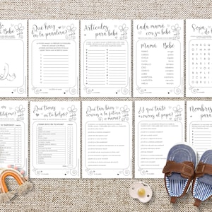 Spanish Baby Shower Games Black and White Printable Shower Games en español image 5