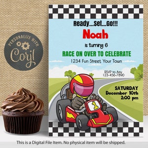 Race Car Invites | Race Cars Birthday | Boy Birthday | Traffic | Customizable Template | Instant Download | Wheels Birthday Invitation