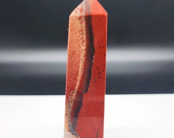 Beautiful Red Jasper Point - Reiki Charged, Grounding Crystal Energy