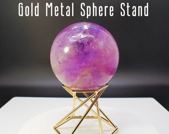 Gold Metal Sphere Stand, Crystal Ball Stand