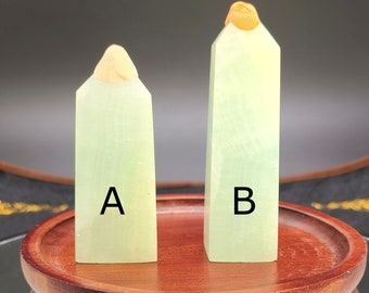 Choice of Pistachio Calcite 4-Sided Points - Healing Crystal Variations