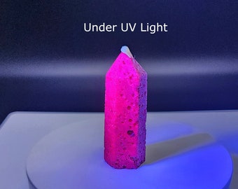 Radiant Honeycomb Ruby Point - Ultraviolet Glow, Reiki Charged, Spiritual Gem