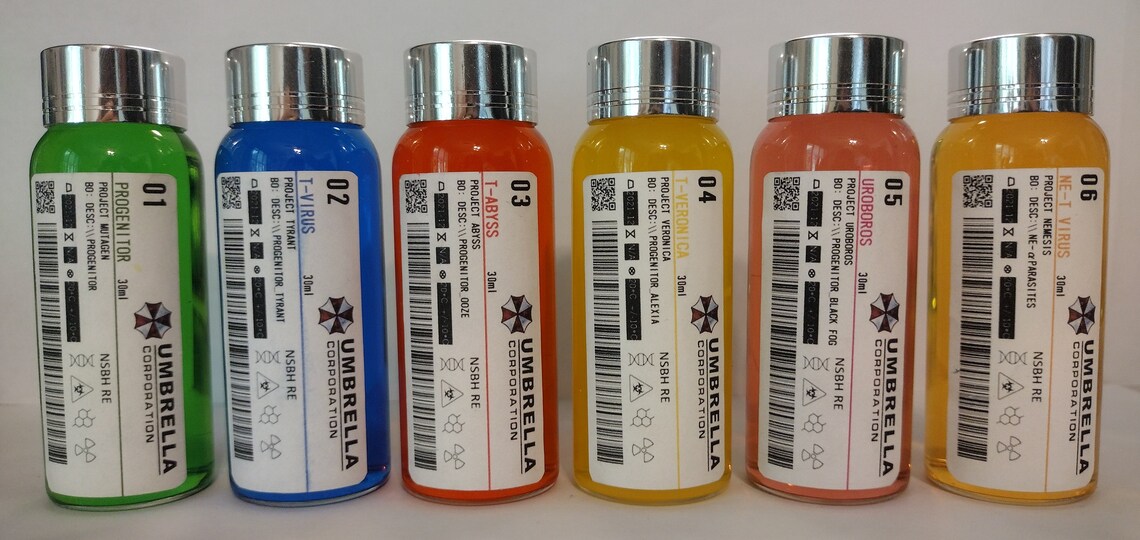 Biohazard Briefcase Resident Evil Collectable Vials Umbrella Etsy