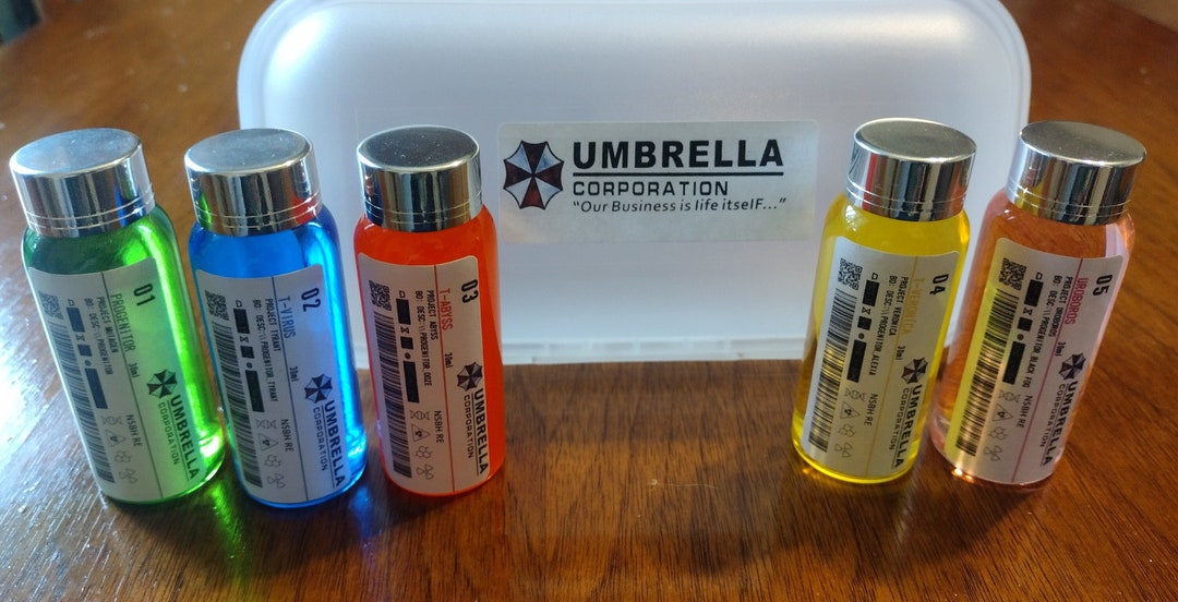 Biohazard Prop Vials Laboratory Vials Resident Evil Set of Etsy