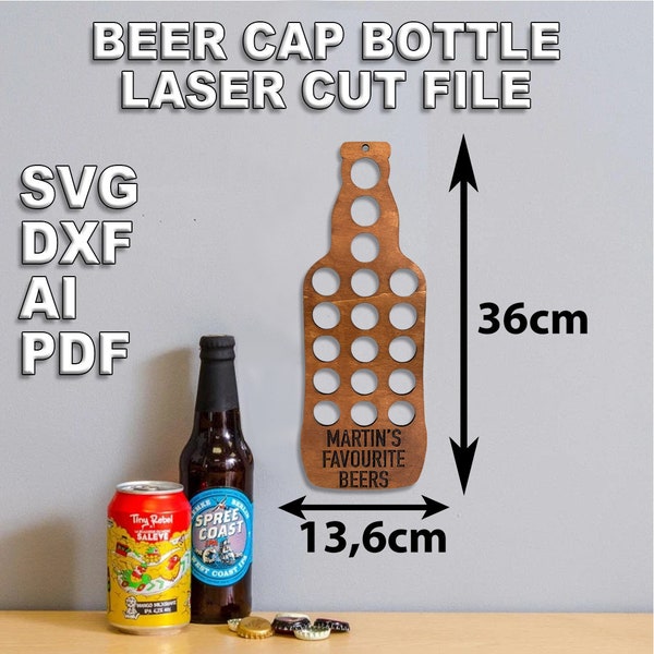 Beer Cap Beer Bottle Shape Wall Hanging Gifts For Him Beer Cap Collection