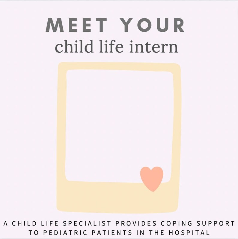 Meet Your Child Life Intern Canva Template Etsy